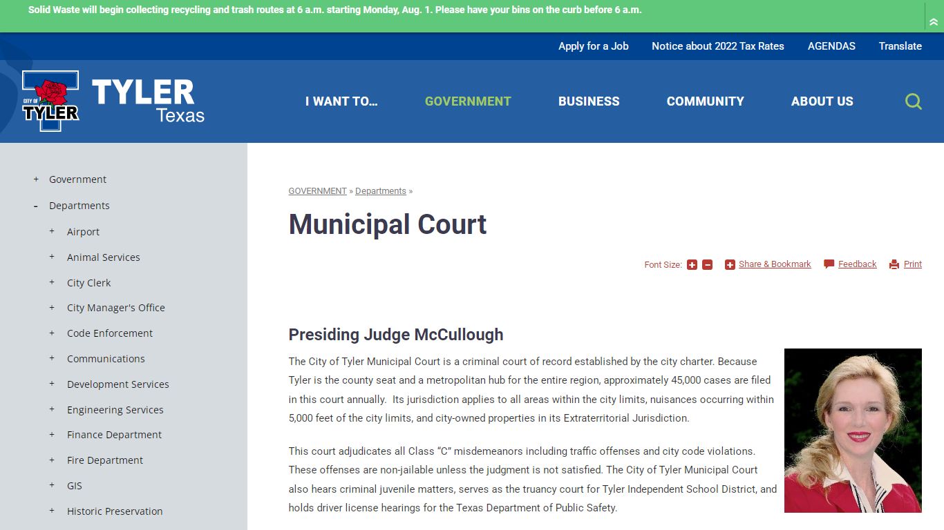 Municipal Court | Tyler, TX